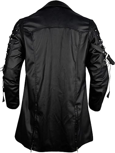 Steampunk Leather Trench Coat