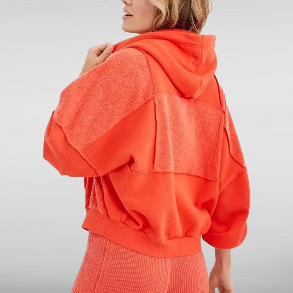 Aerie Sherpa Patchwork Hoodie