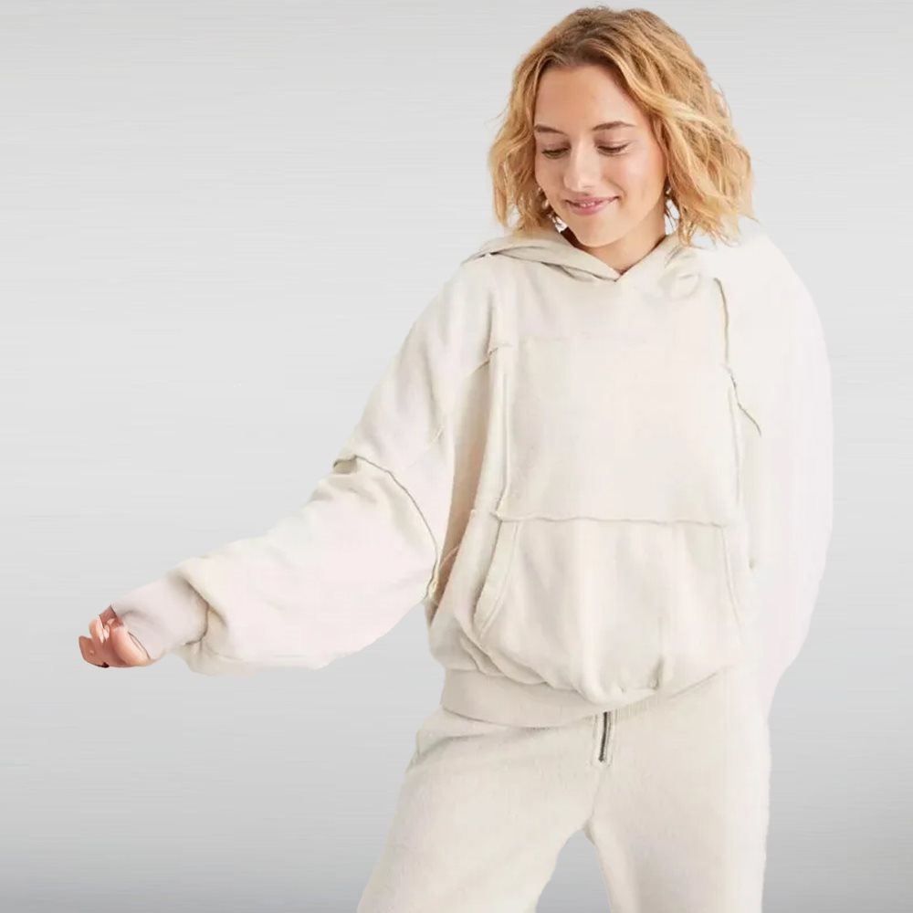 Aerie Sherpa Patchwork Hoodie