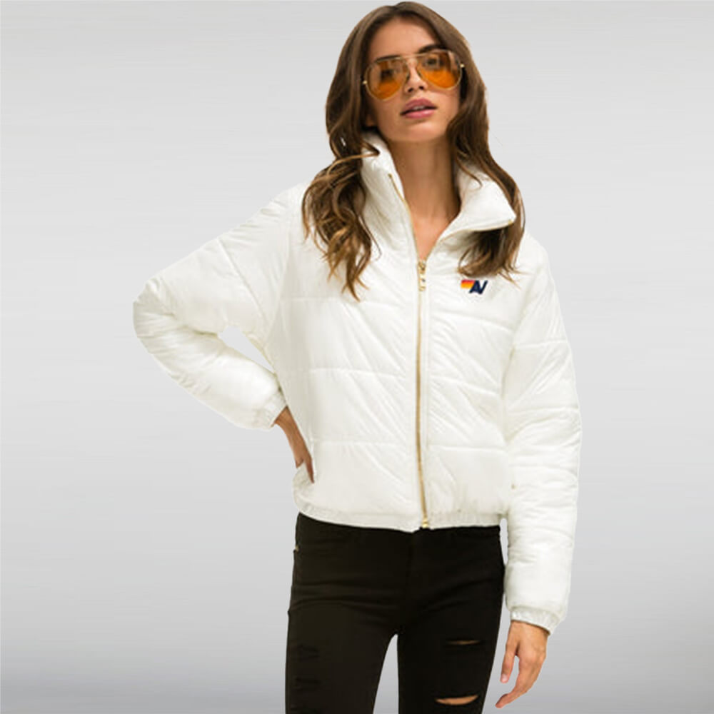 Bolt Luxe Apres Puffer White Jacket
