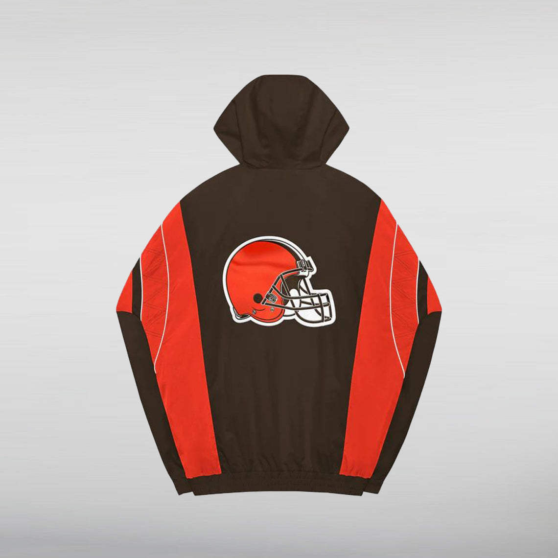 CLEVELAND BROWNS Half-Zip Hooded JACKET back