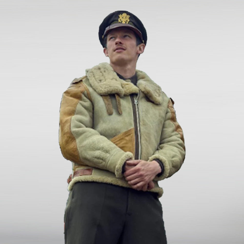 Callum Turner Suede Leather Jacket