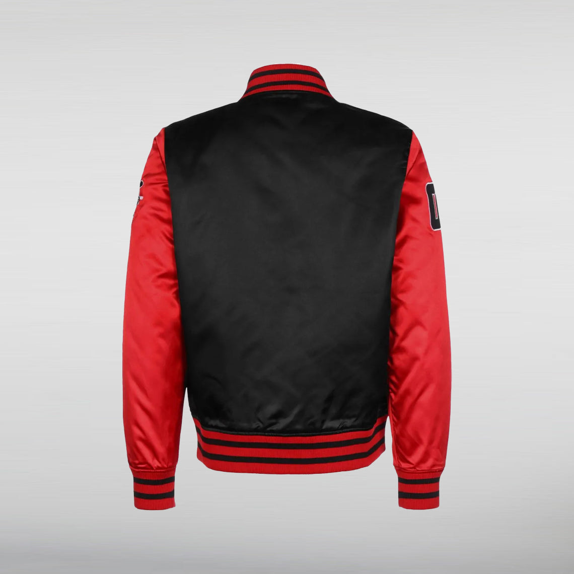 FUBU College Bomber Satin Red and BlackJacket
