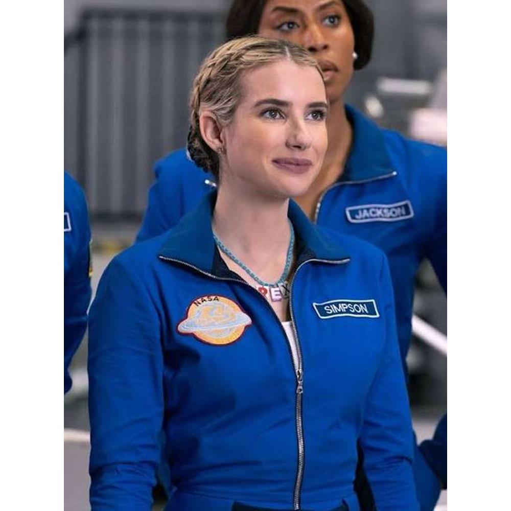 Emma Roberts Space Cadet Blue Jacket