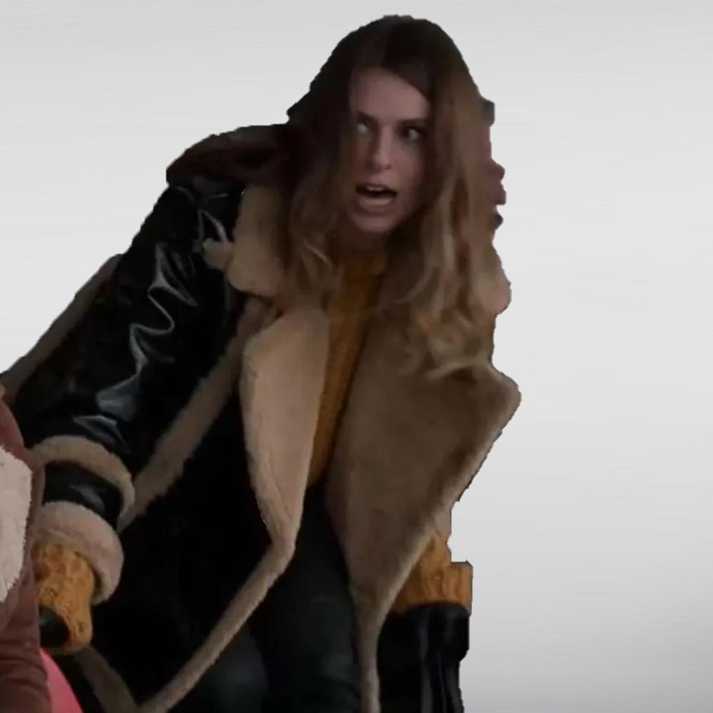 Ted Lasso Black Shearling Leather Jacket