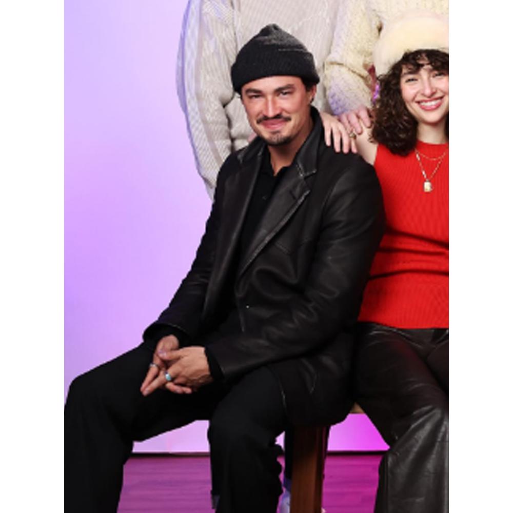 Gavin Leatherwood Black Leather Blazerdennis