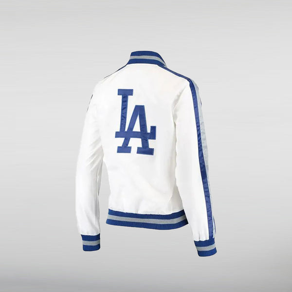 Hometown Los Angeles Dodgers White Satin Jacket Back