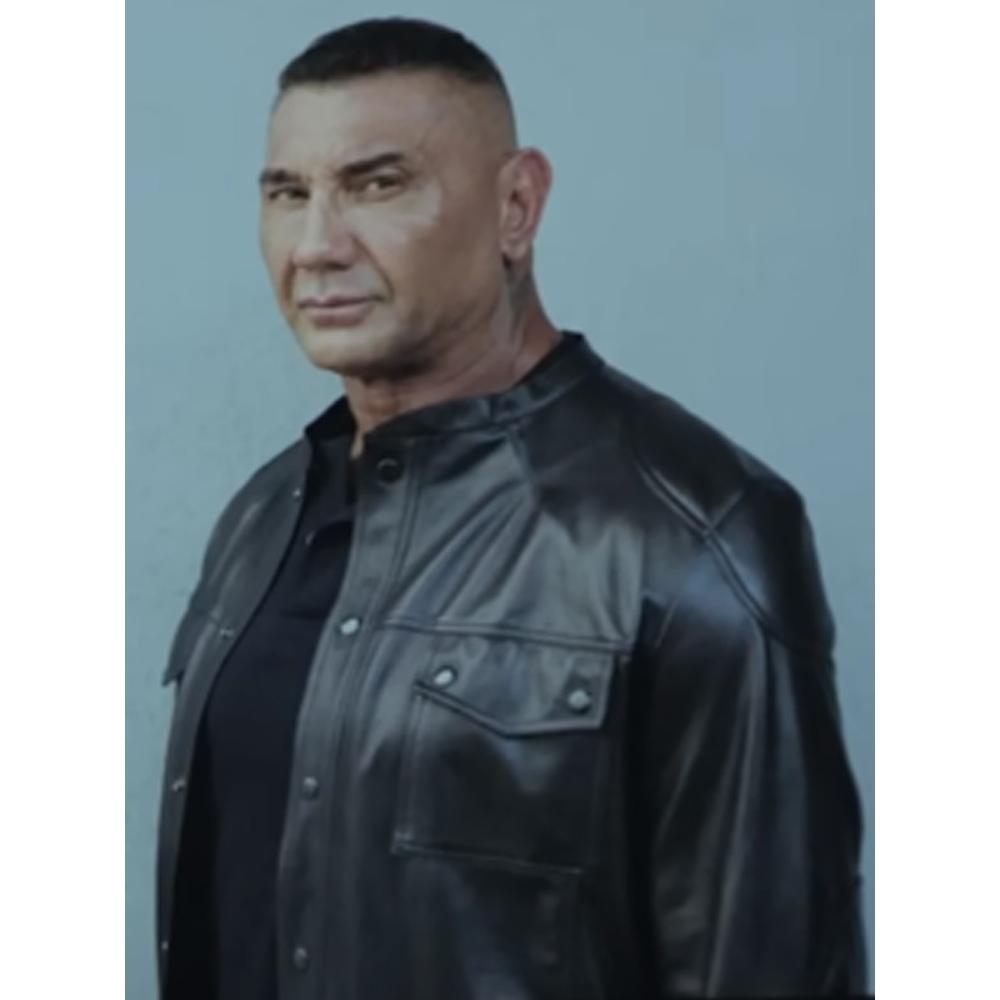 Dave Bautista The Killers Game Black Leather Jacket