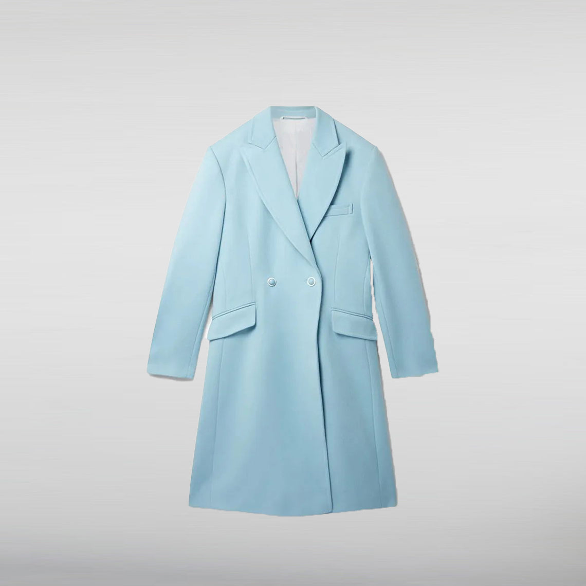 Men’s Baby Blue Double Breasted Coat