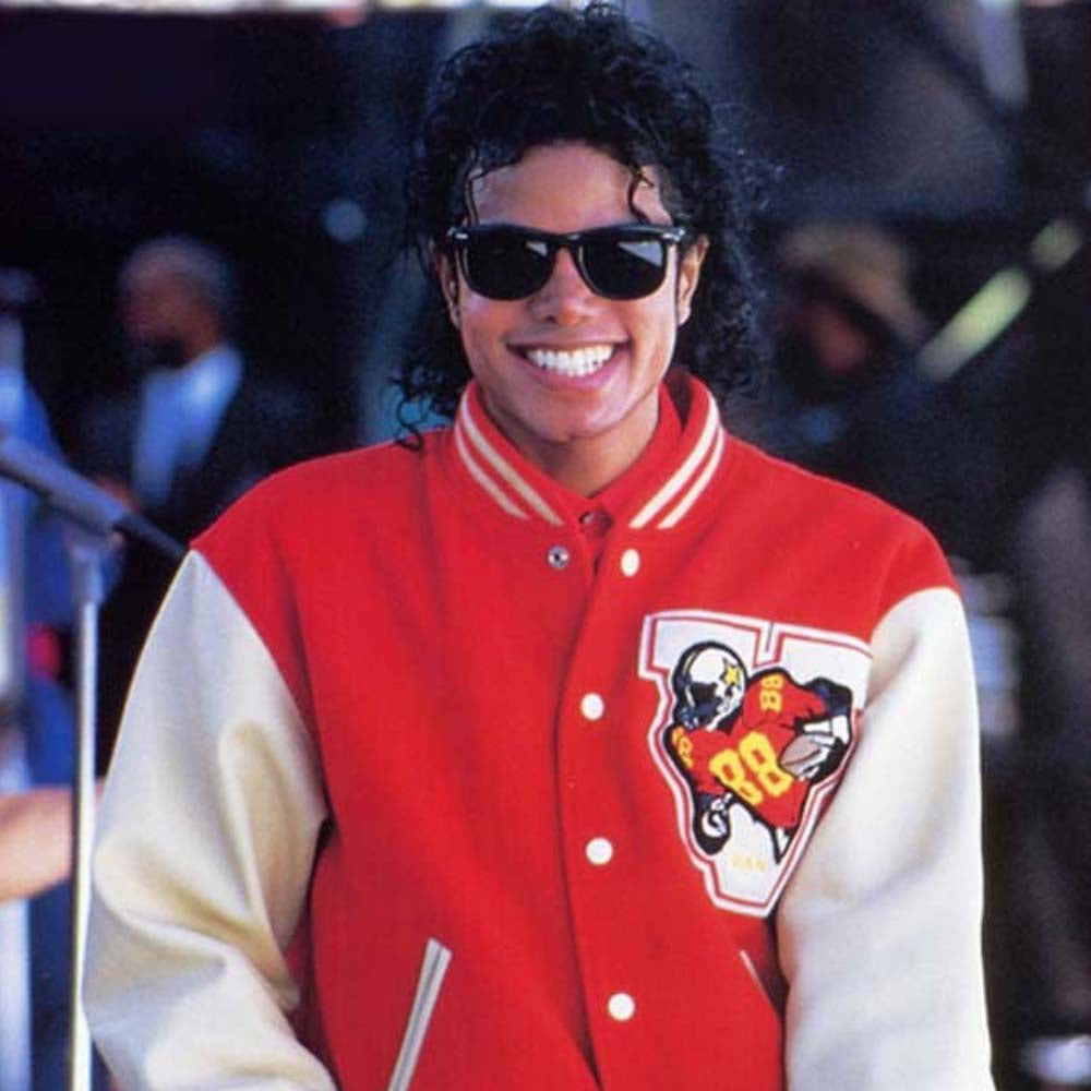 Michael Jackson Red Varsity Jacket