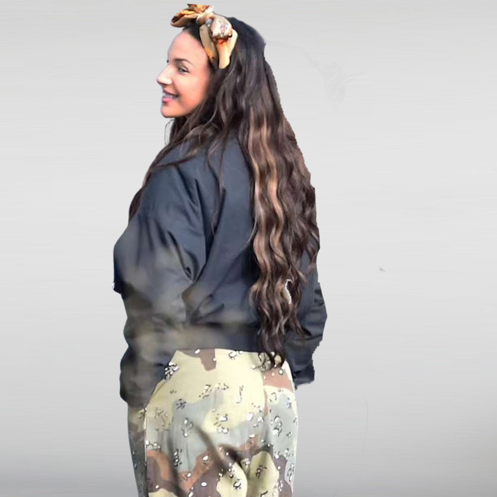 Michelle Keegan Black Bomber Jacket