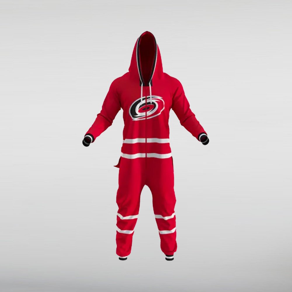 Carolina Hurricanes Red Hooded Jumpuit