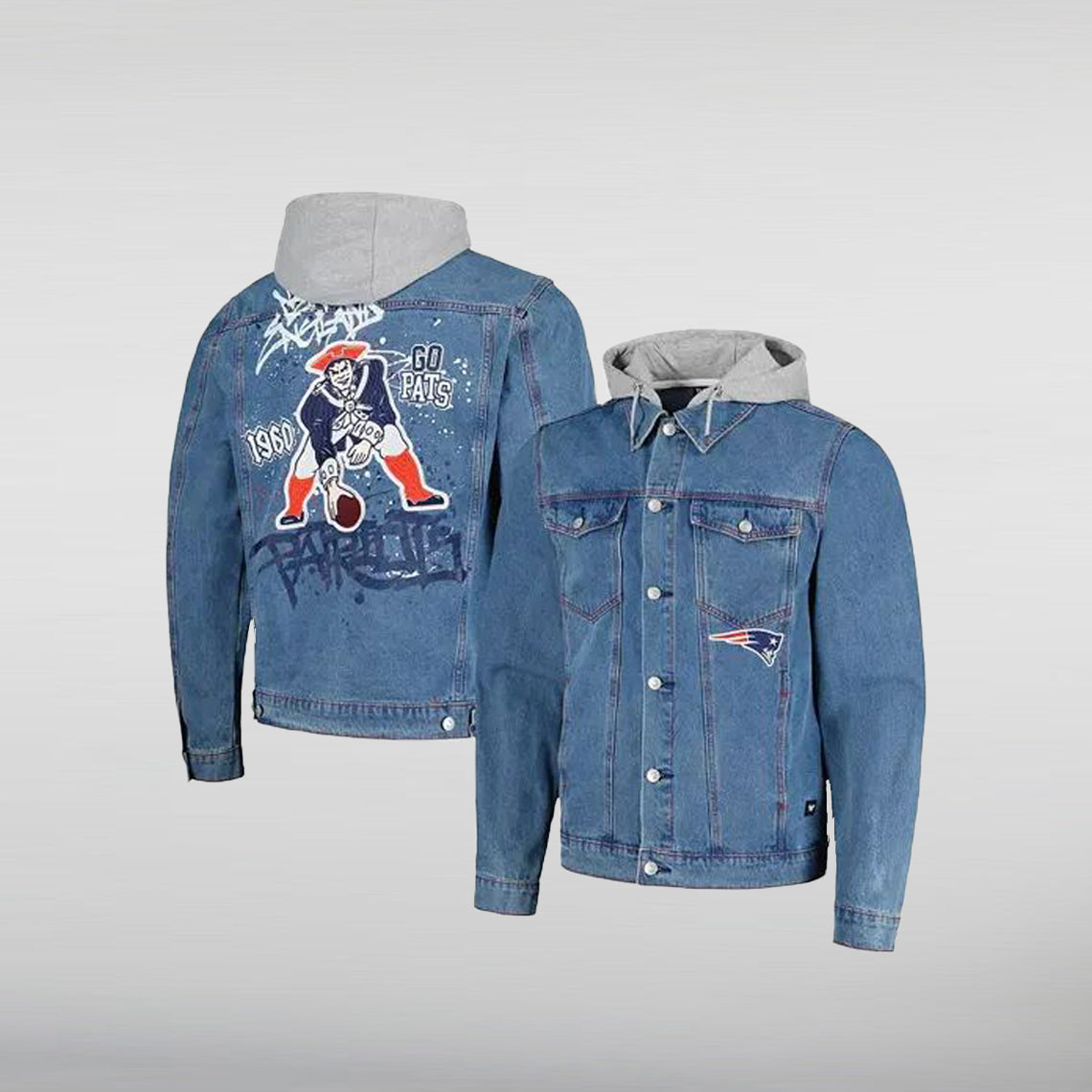 Patriots Hooded Trucker Jacket