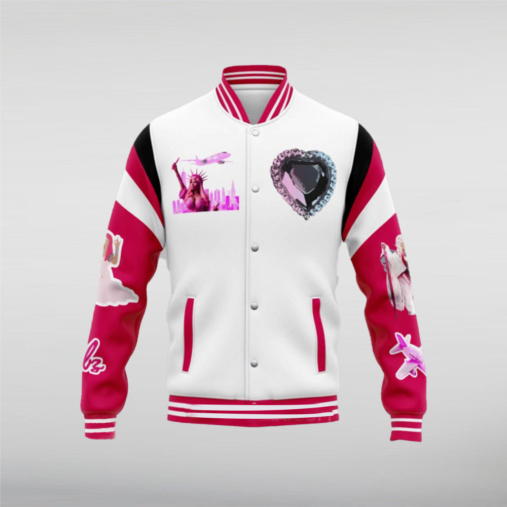 Pink Friday Bas Varsity Jacket
