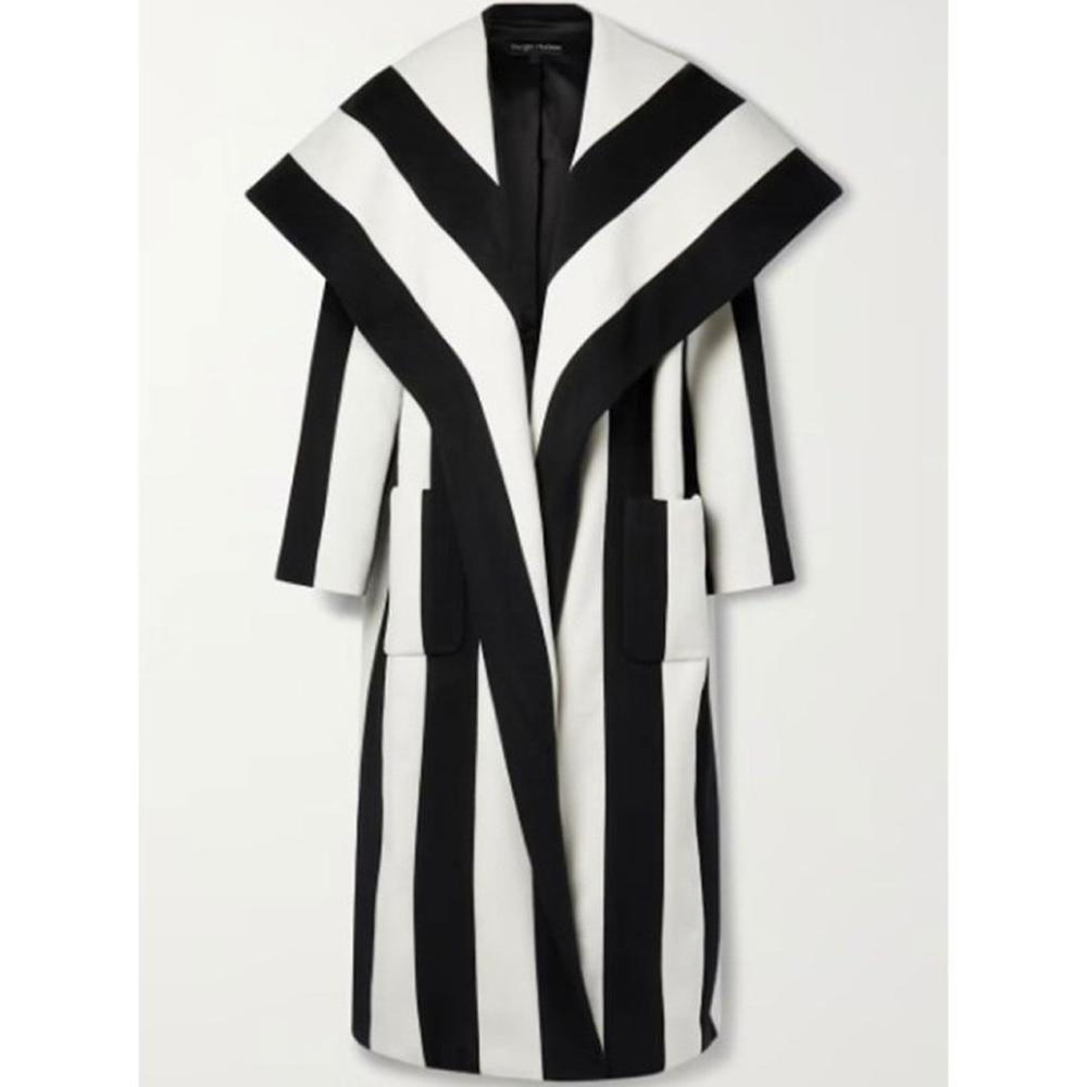 Linda Emond Striped Coat