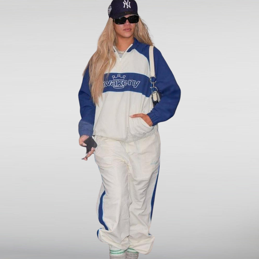 Rihanna Style A Sporty Tracksuit