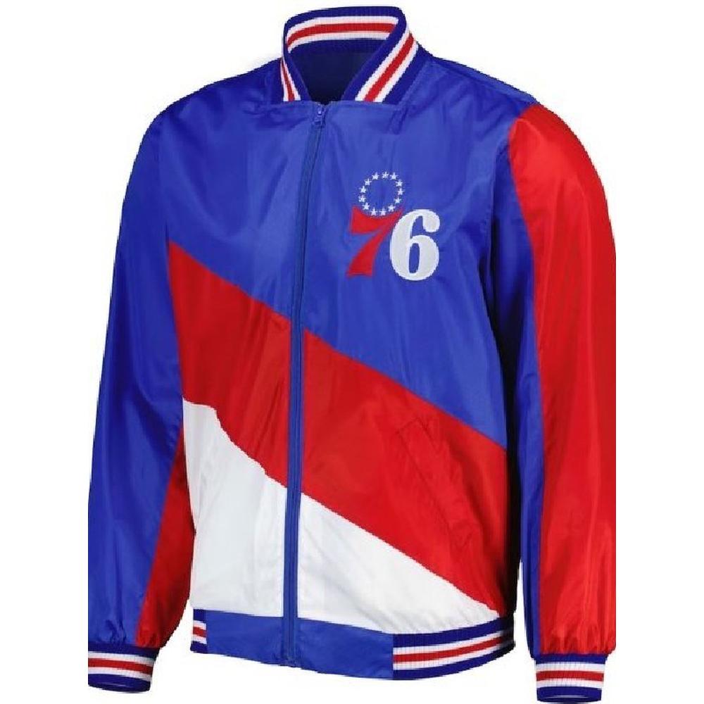 Ripstop Philadelphia 76Ers Satin Jacket