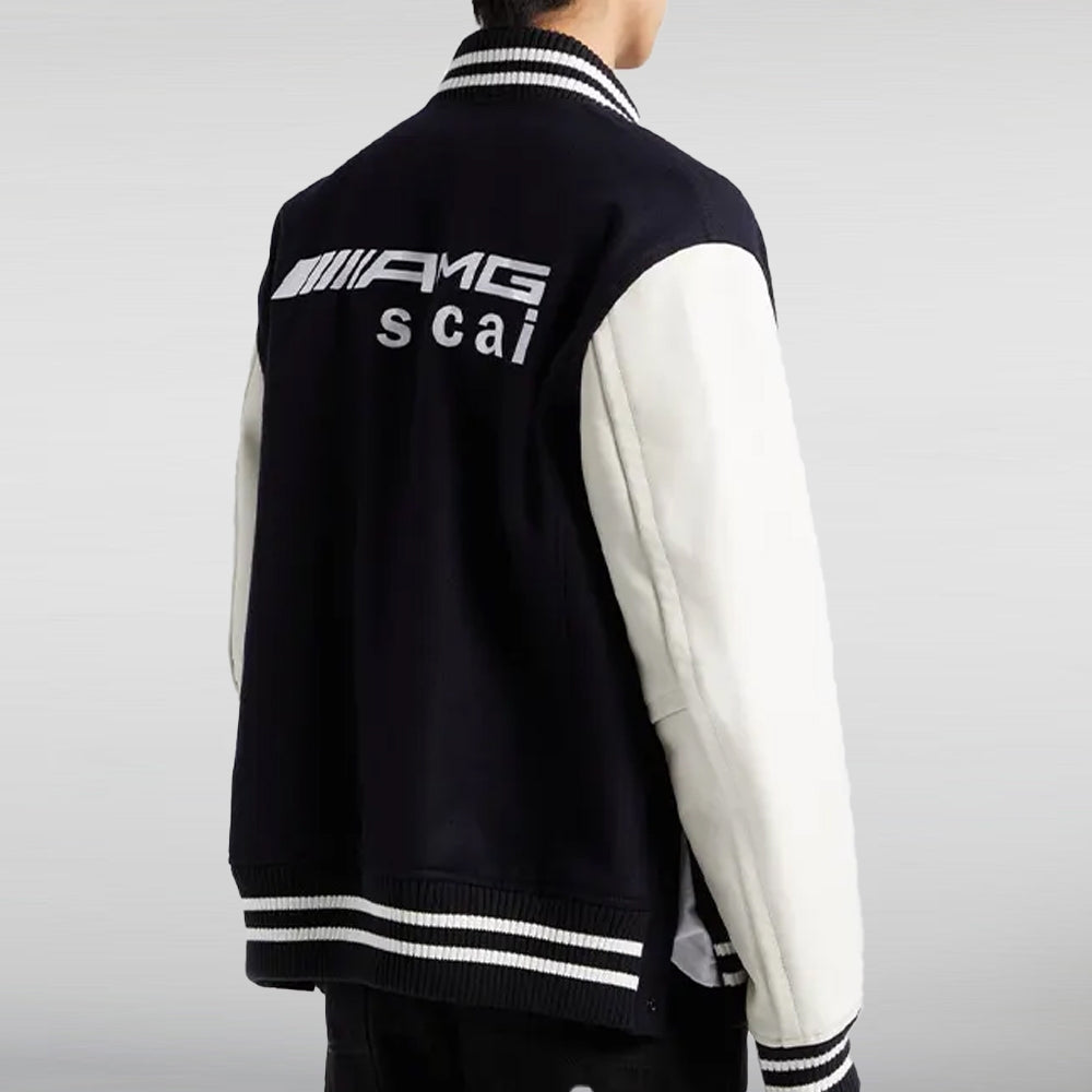 Embroidered Sacai AMG Varsity Jacket