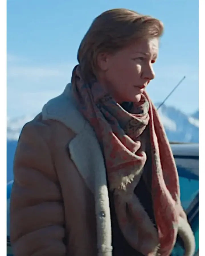 A Fall Brown Shearling Bomber Jacket