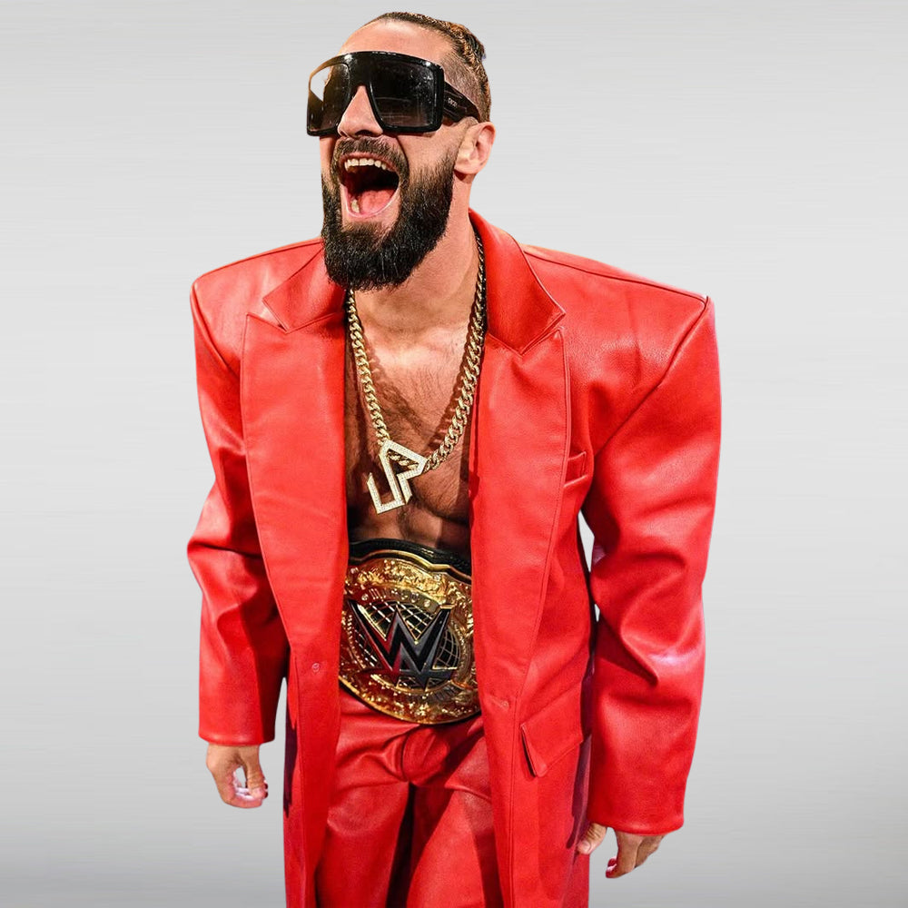 Seth Rollins Red Leather Suit