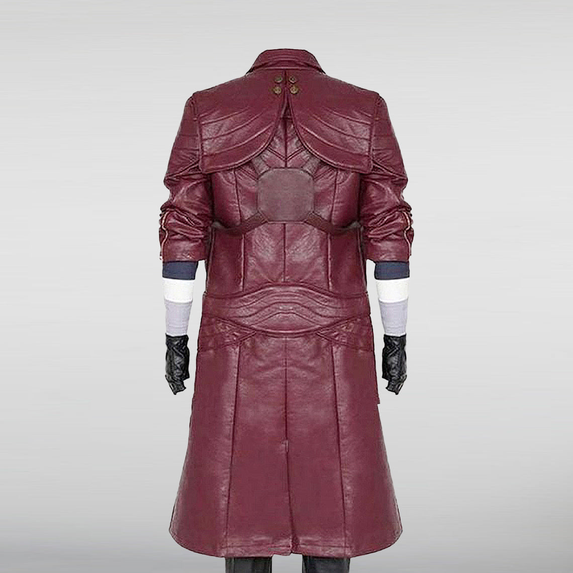 DMC Dante Devil May Cry 5 Maroon Trench Leather Coat Back