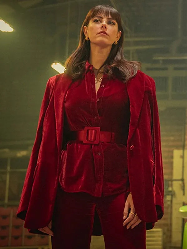 Kaya Scodelario Susie Glass Red Coat