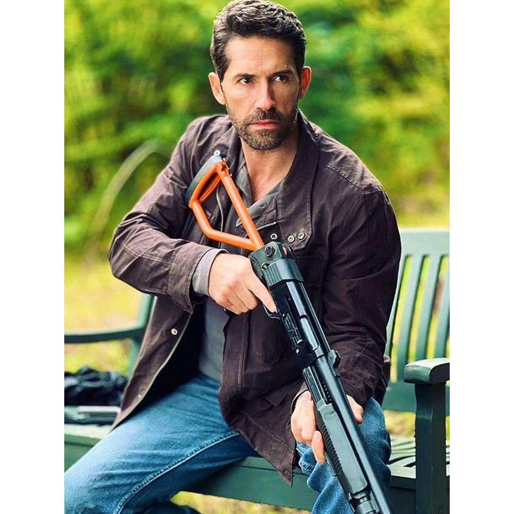 Scott Adkins Take Cover Brown Cotton Jacket