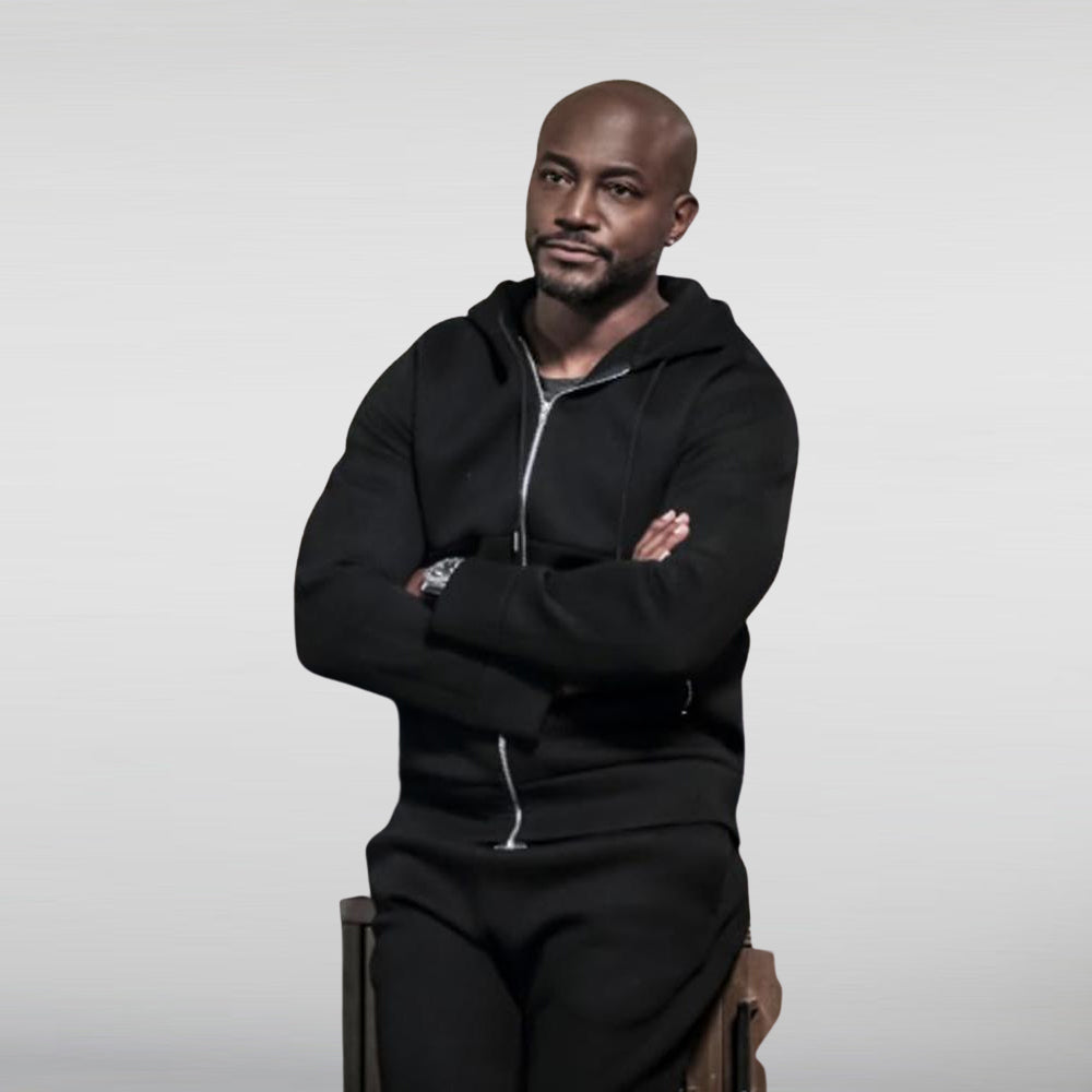 Taye Diggs Billy Baker Black Cotton Jacket