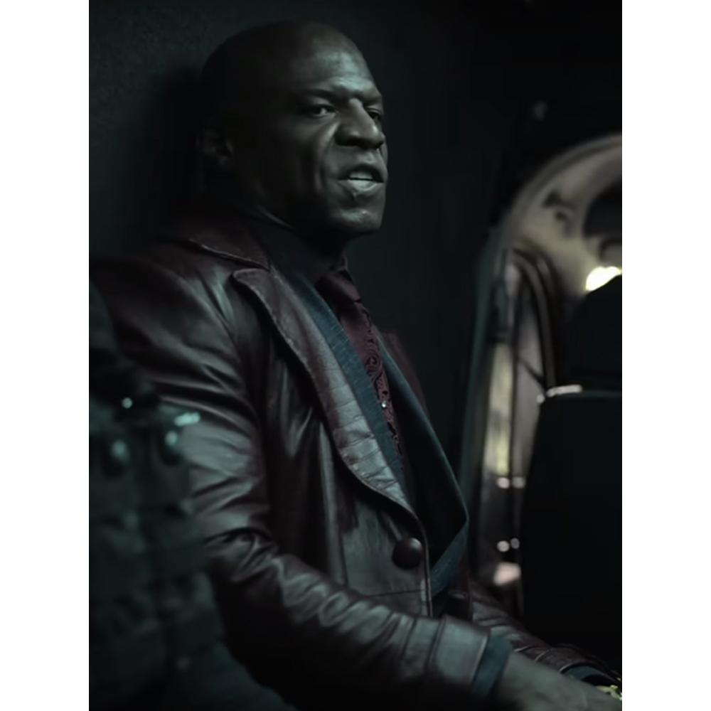 Killers Game Terry Crews Maroon Leather Coat