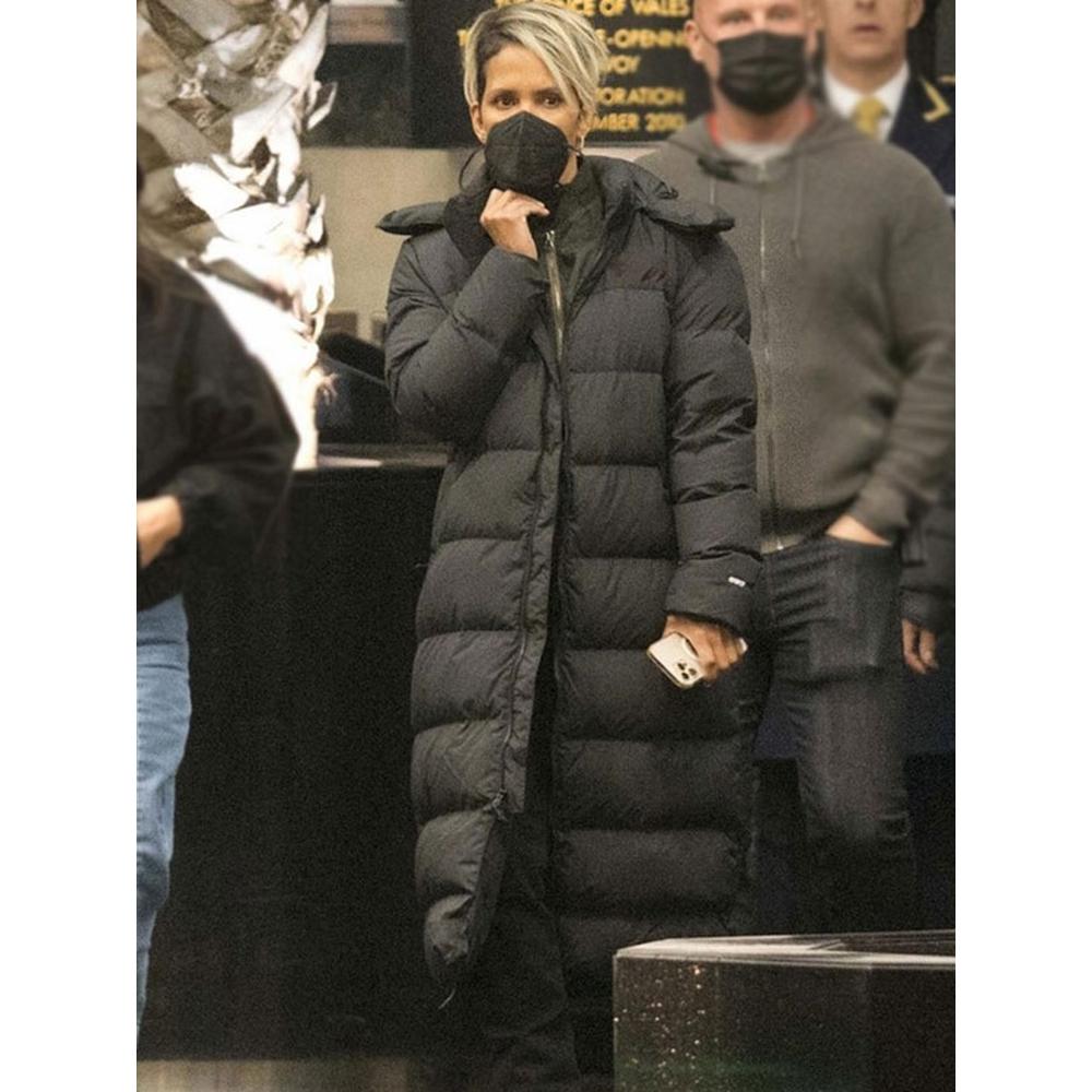 Roxanne Hall Black Puffer Trench Coat