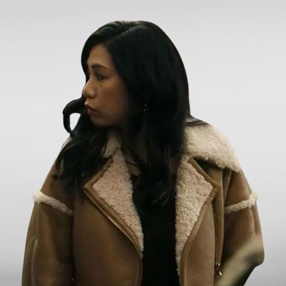 The Equalizer Liza Lapira Shearling Jacket