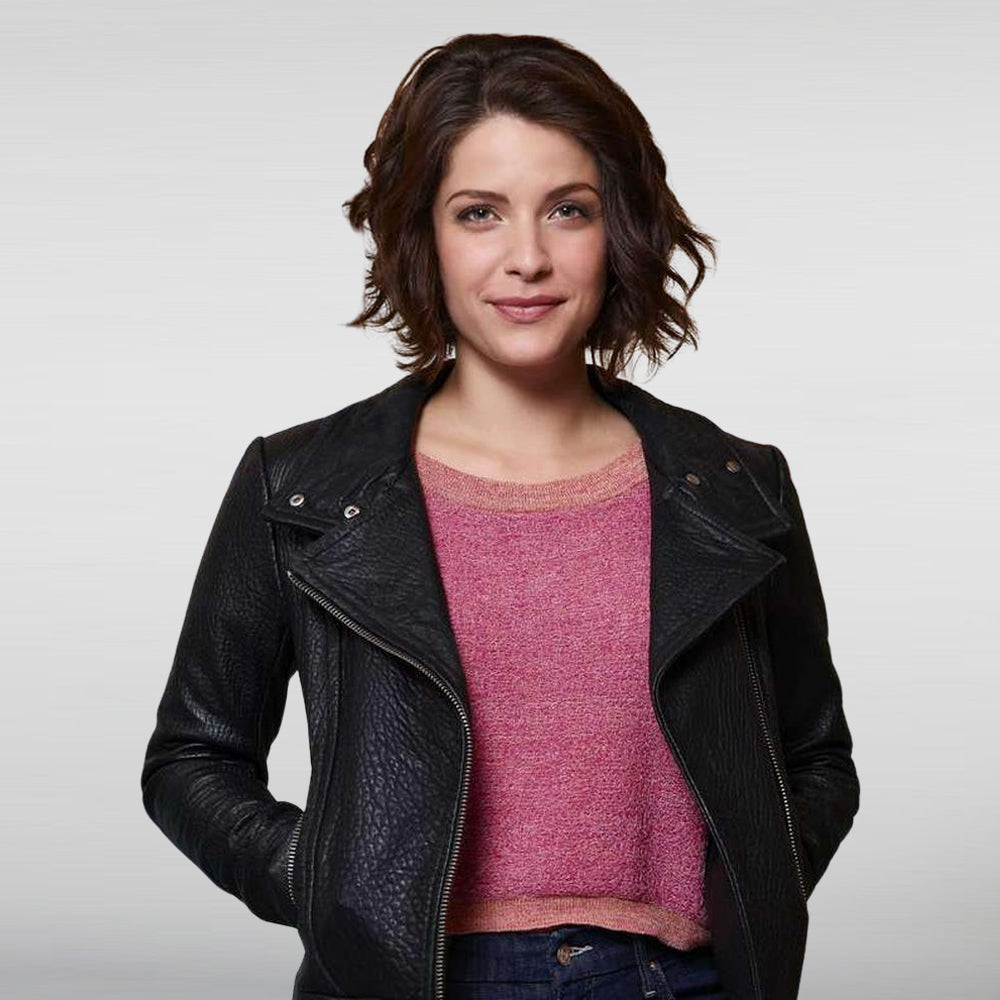 The Good Doctor Paige Spara Biker Leather Jacket