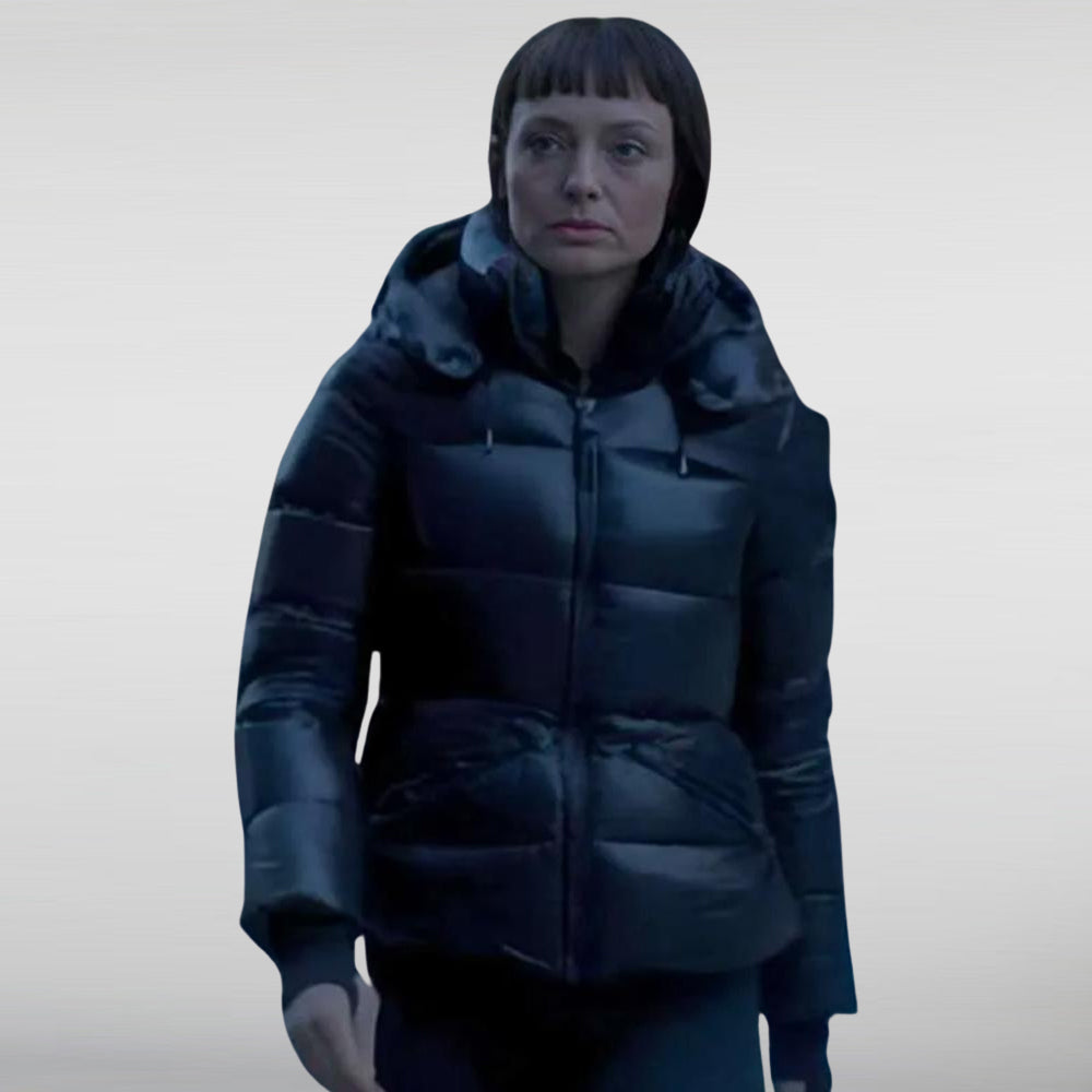The Recruit Laura Haddock Black Puffer Jacket