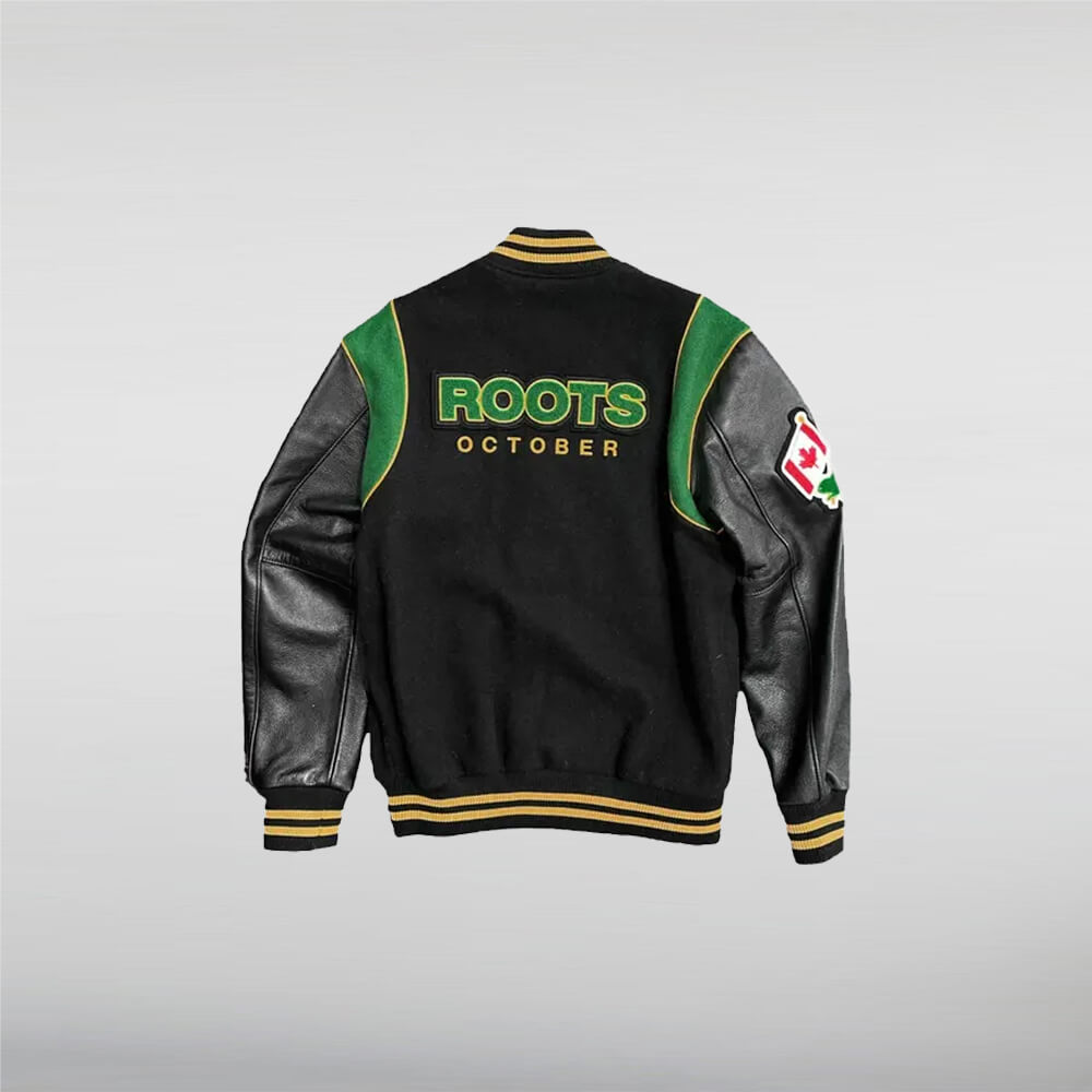 Roots OVO Calgary Black Varsity Jacket