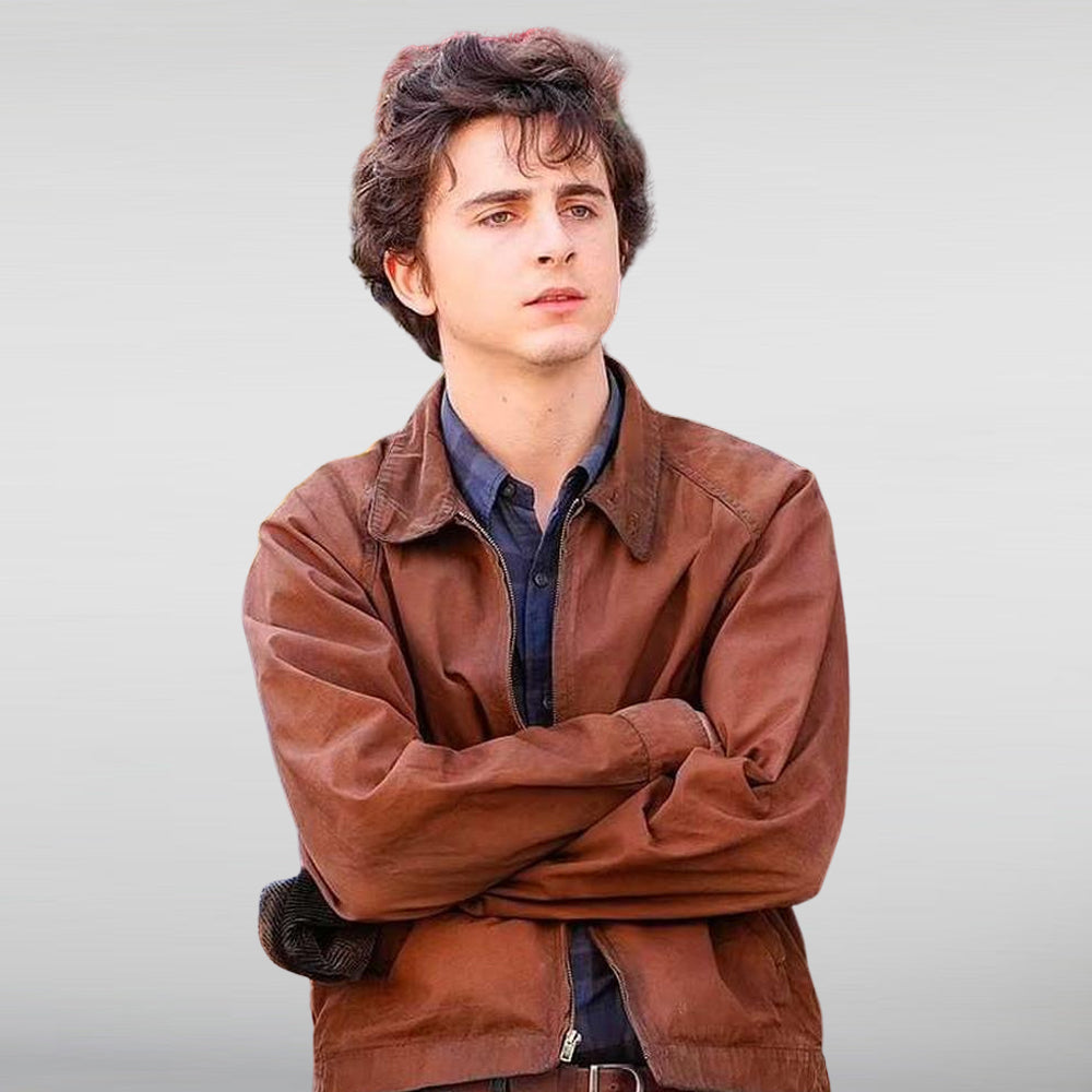 Timothee Chalamet Brown Leather Jacket