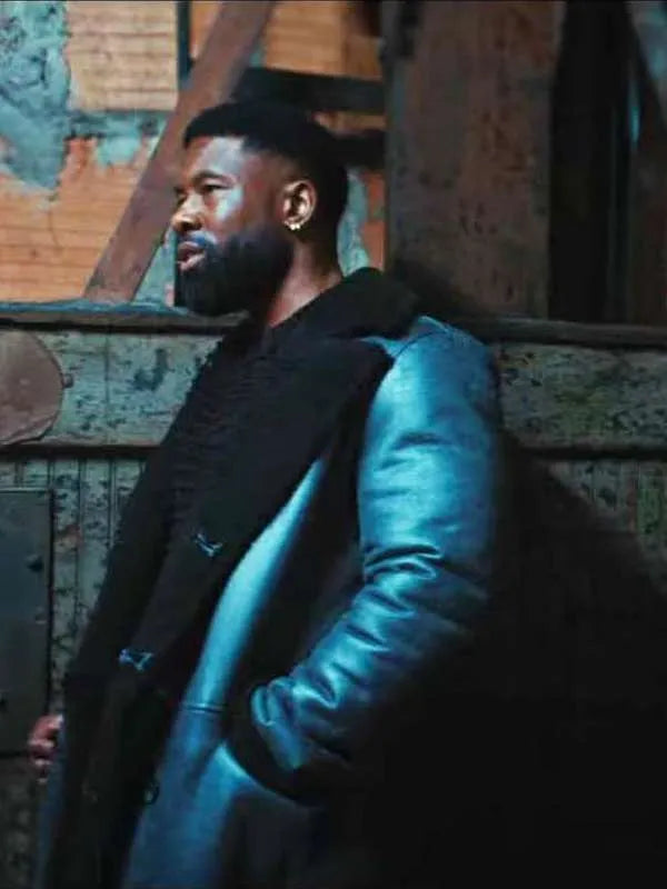 Trevante Rhodes Mea Culpa Leather Coat