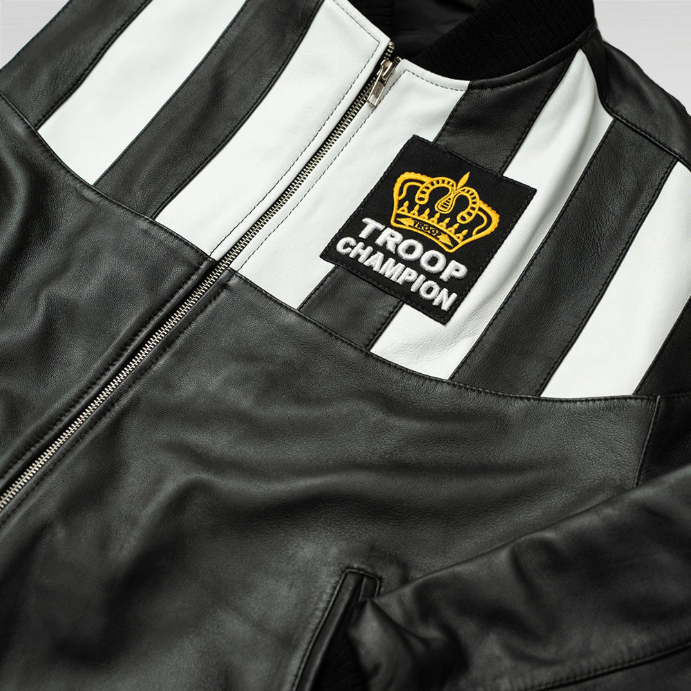 Troop Leather Champion Black/White Jacket