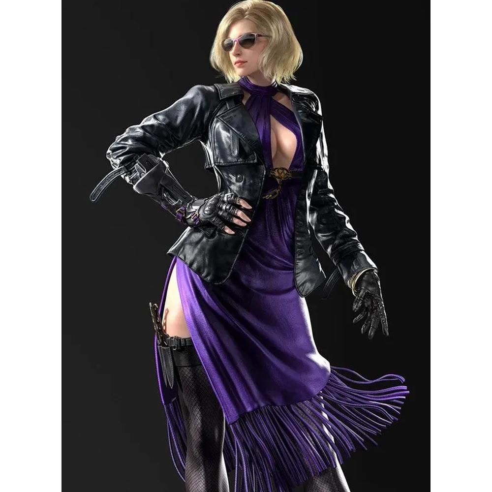 Nina Williams Black Leather Jacket