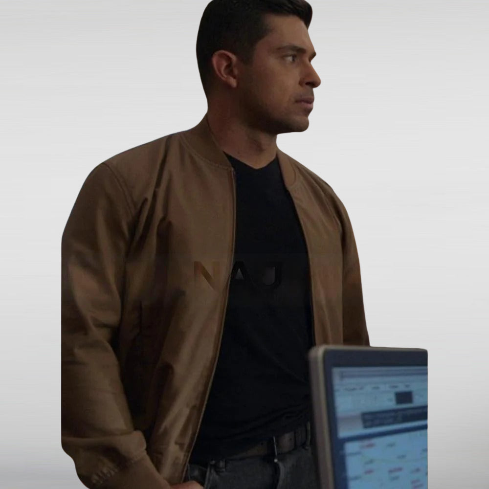 Wilmer Valderrama Brown Bomber Jacket