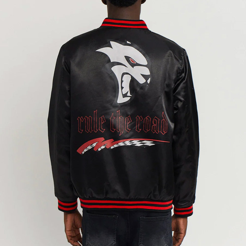 Flame Dodge Hellcat Varsity Jacket