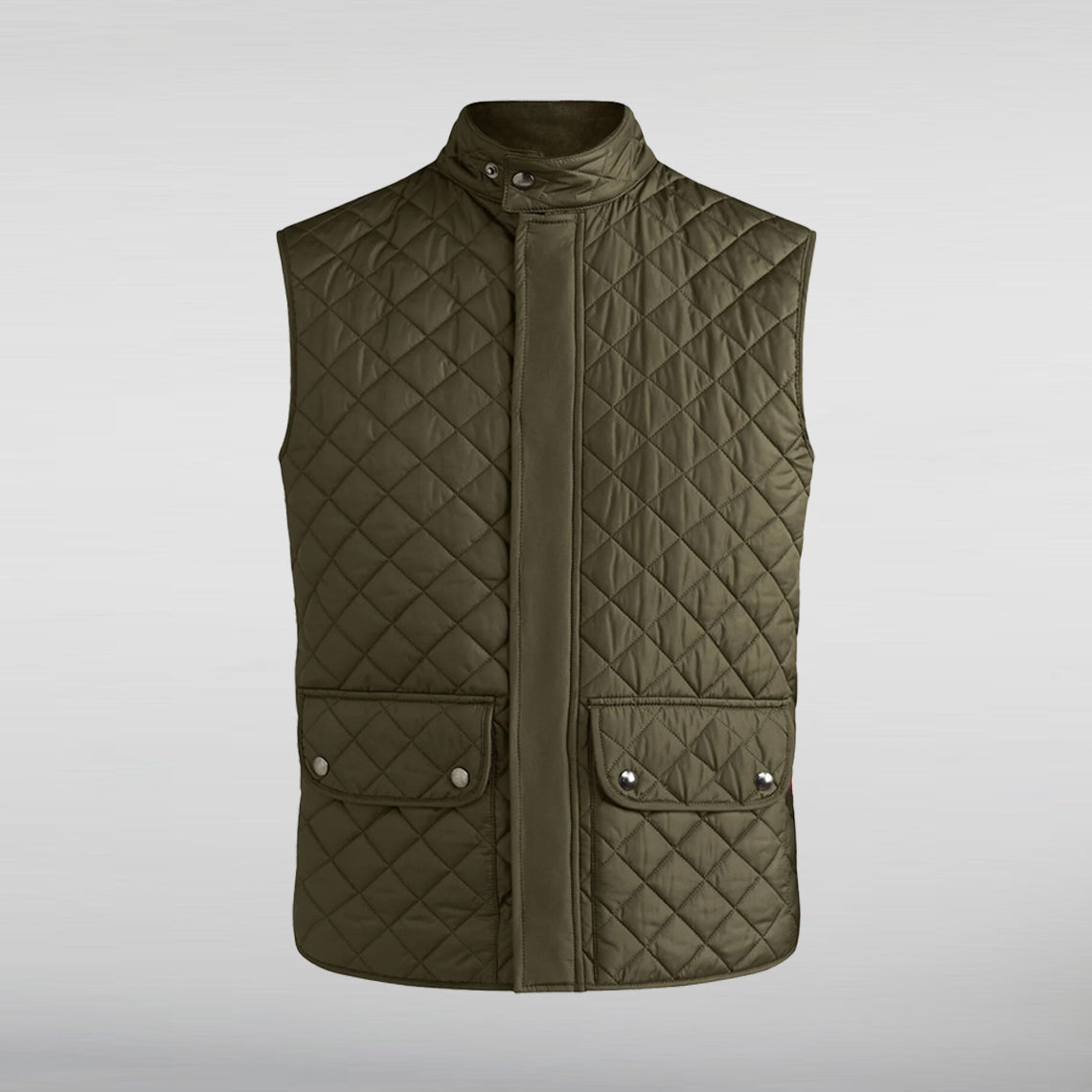 Kevin Costner Green Quilted Vest