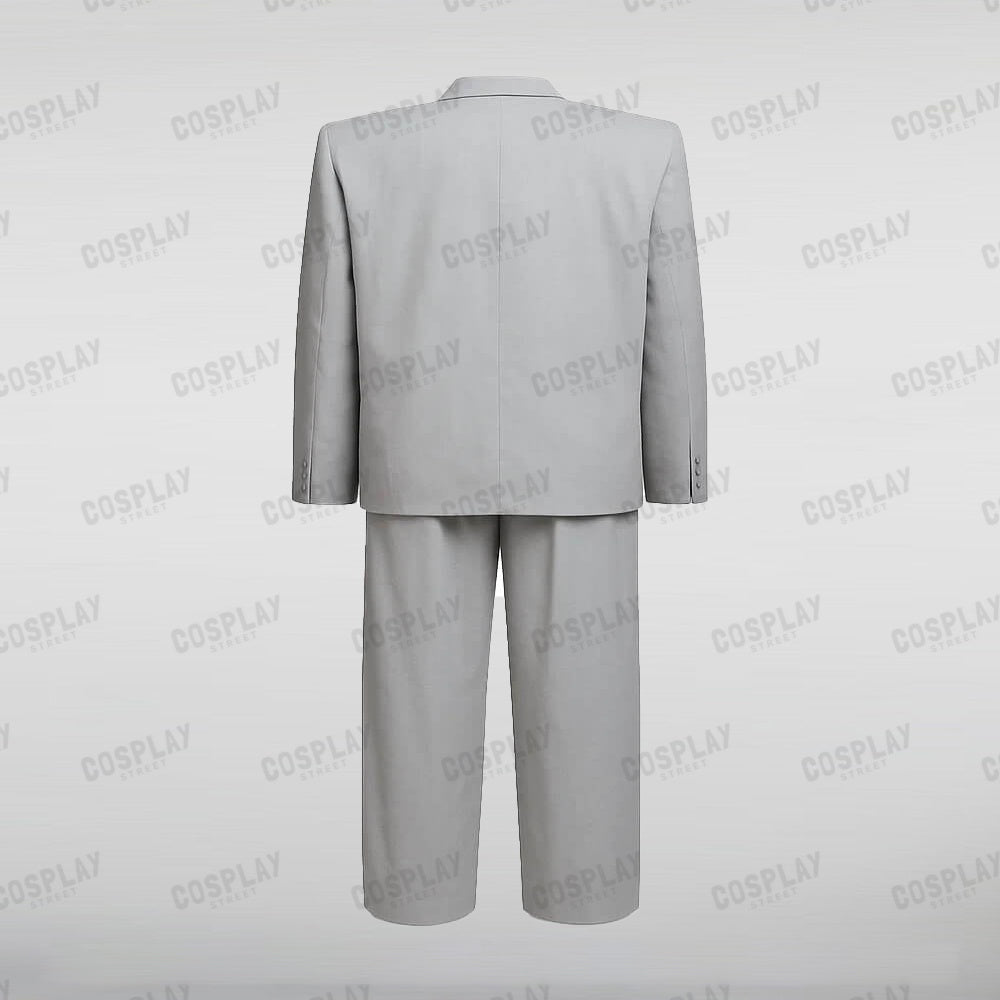 Back view of a David Byrne oversize suit, perfect for fans recreating a Talking Heads costume from “Stop Making Sense"