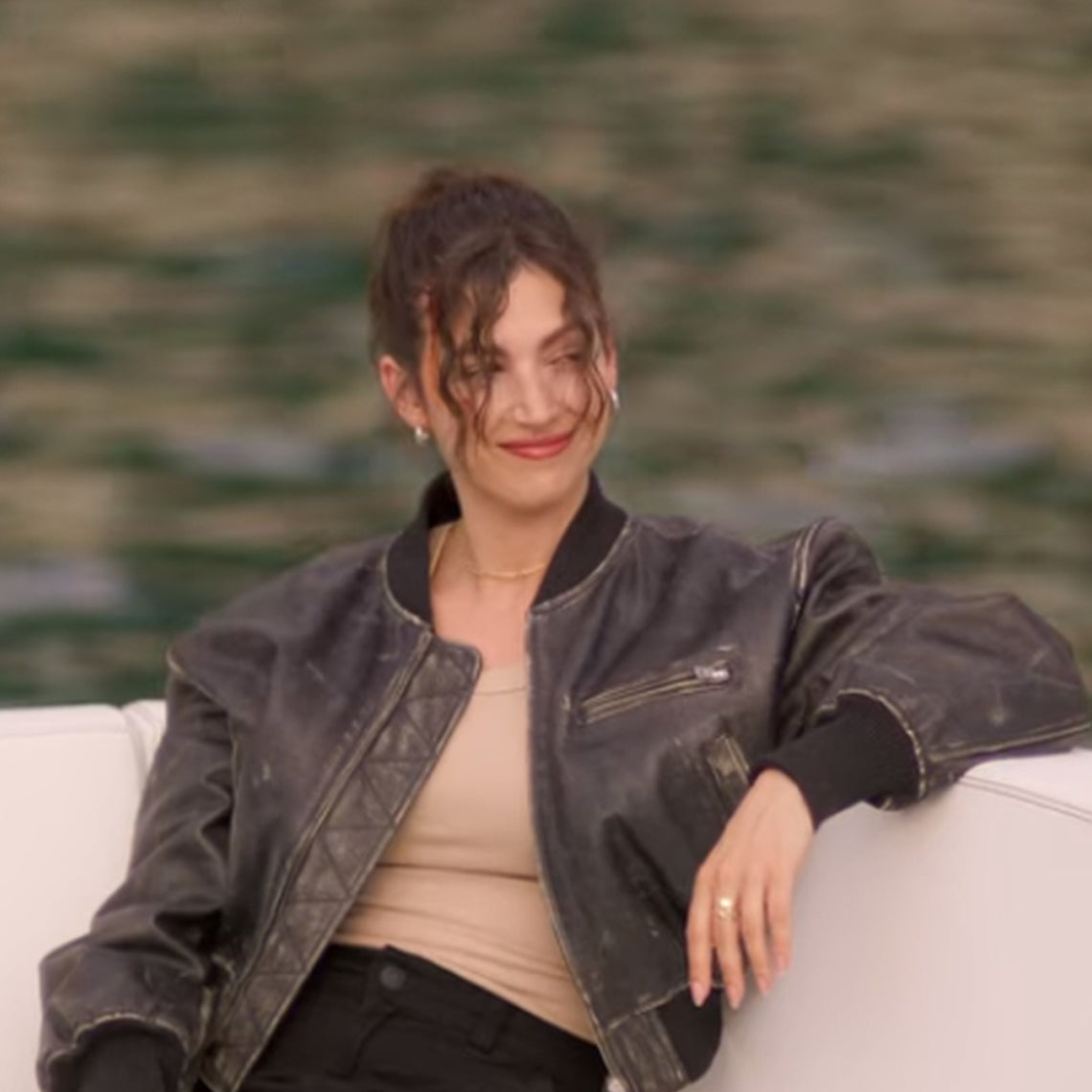 Ursula Corbero Leather Bomber Jacket