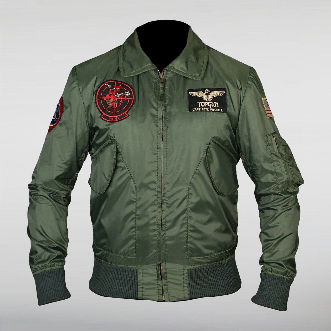 Top Gun Green Parachute Jacket