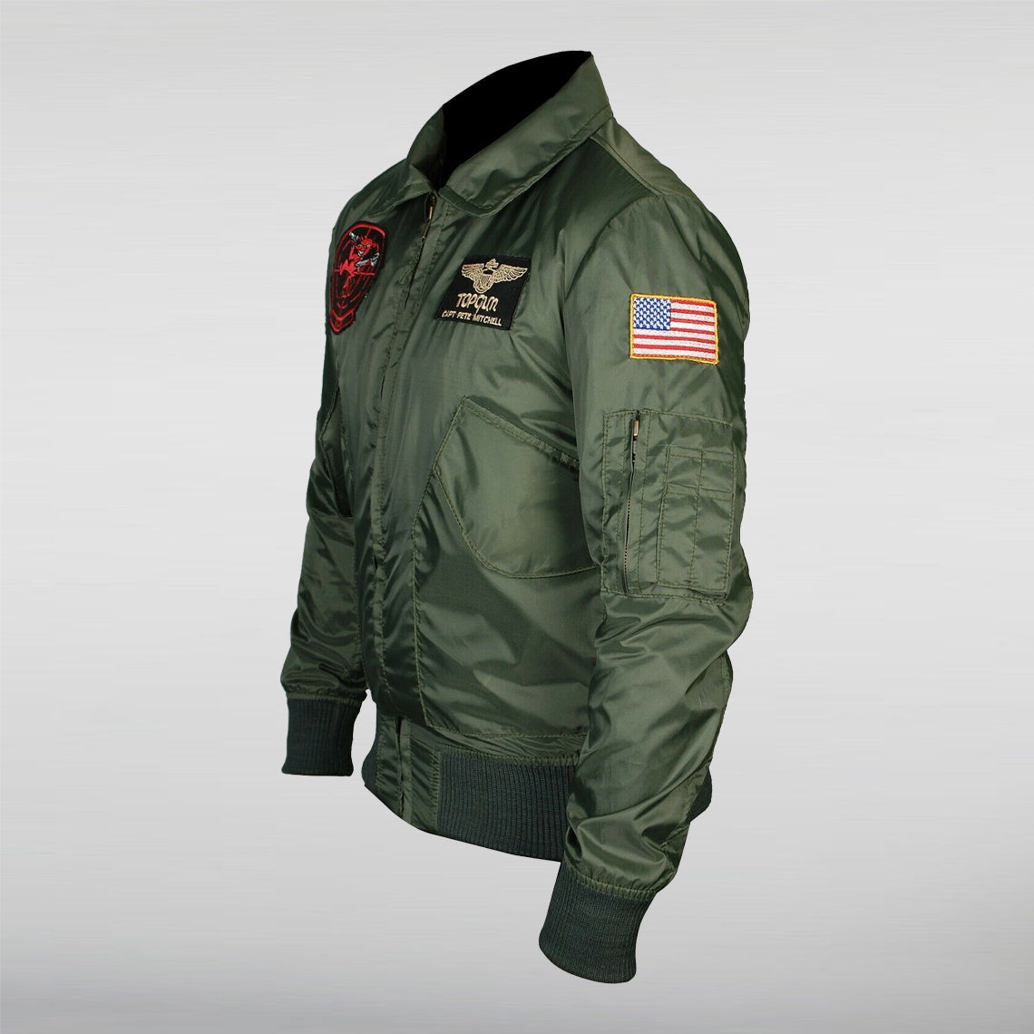 Top Gun Green Parachute Jacket