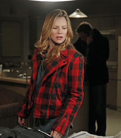 Ncis New Agent Sarah Jane Morris Red And Black Plaid Jacket