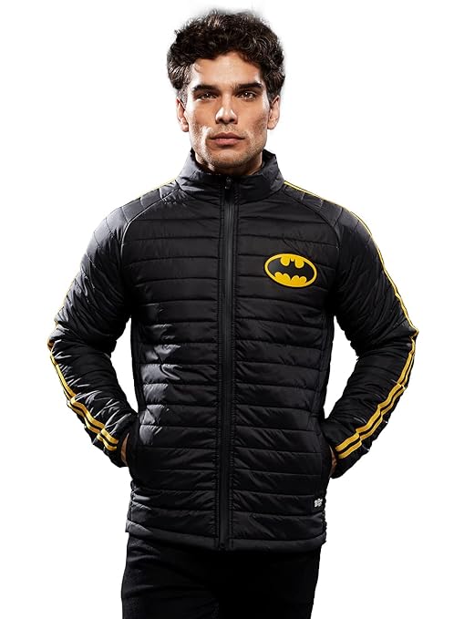 Batman Logo Black Puffer Jacket