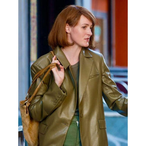 Renate Reinsve Olive Green Blazer