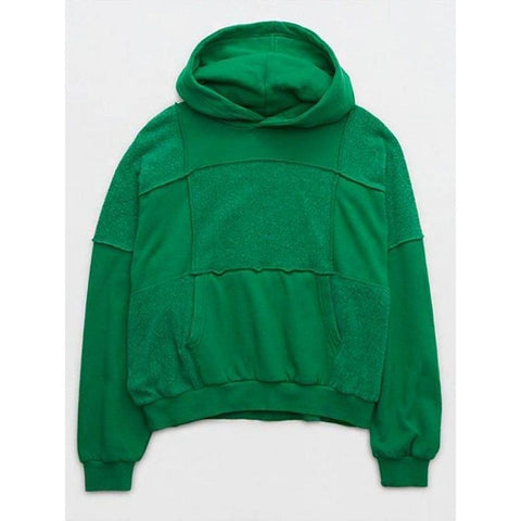 Aerie Sherpa Patchwork Hoodie