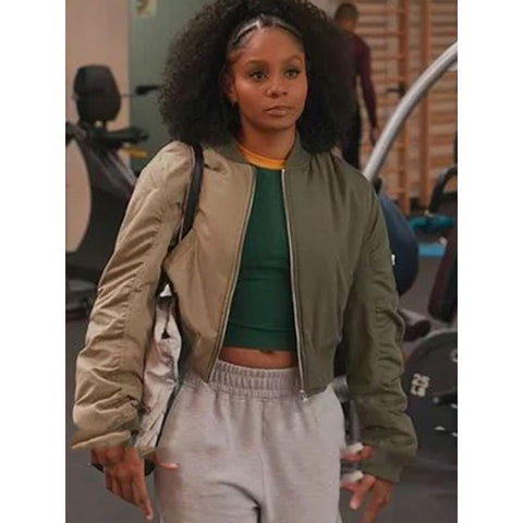 All American Homecoming Tv Series Green Bomber Jacket